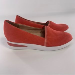 Kenneth Cole Reaction Fay Spiced Coral Slip On Wedge Comfort Sneaker Loafer